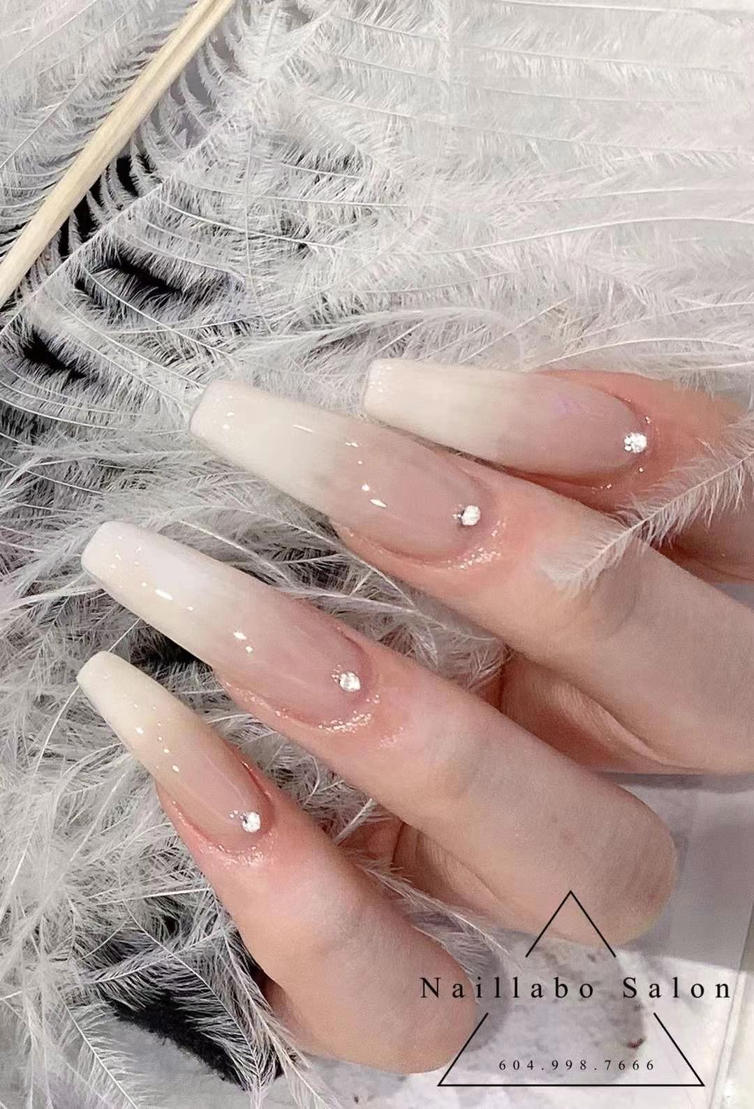 Natural nude nail extensions