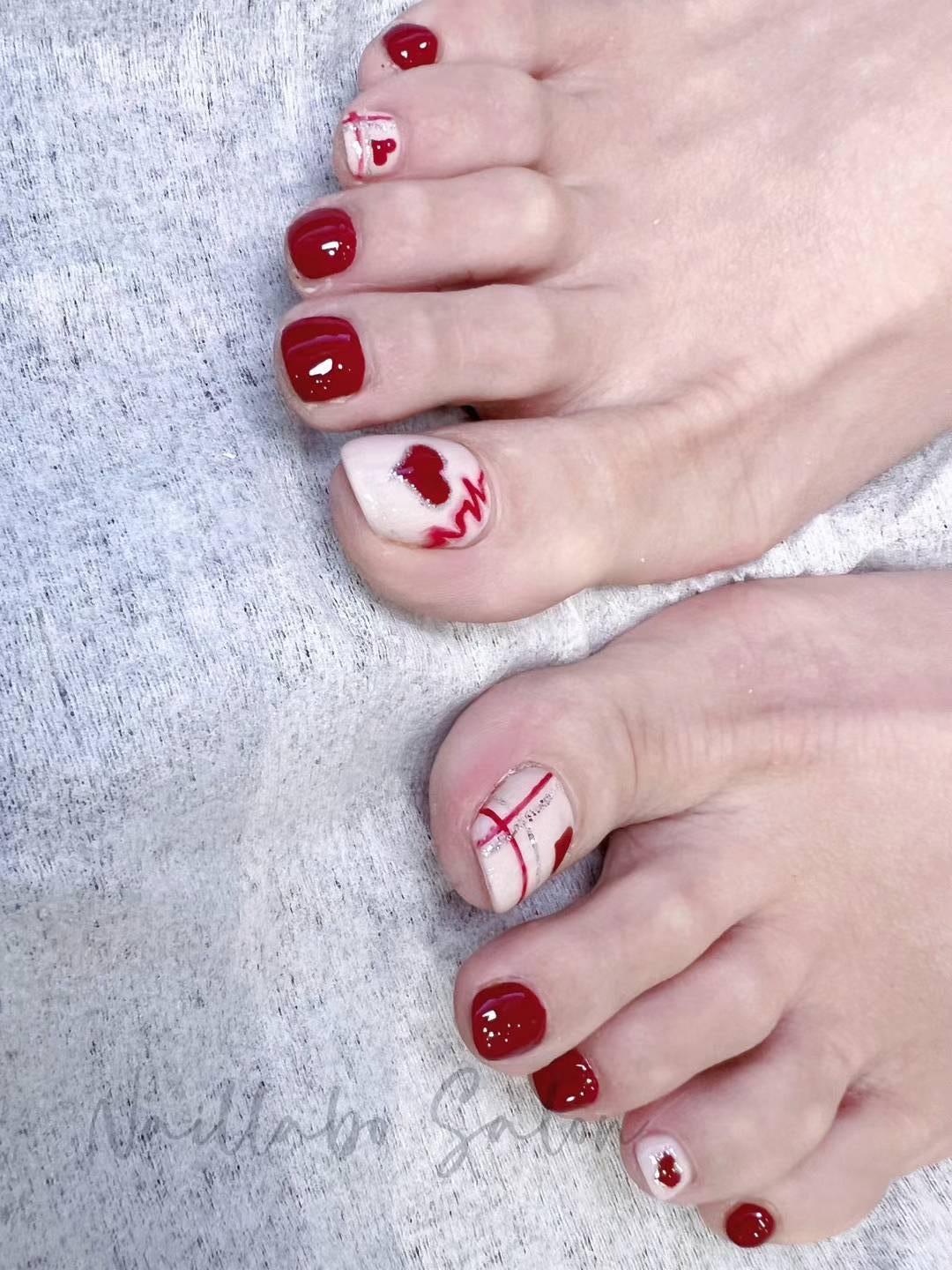 Heart-Themed Pedicure